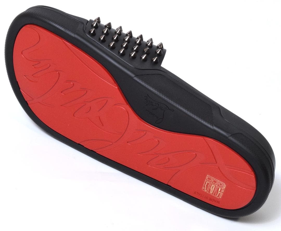 未使用 クリスチャンルブタン スタッズ レザーサンダル 42 POOL FUN