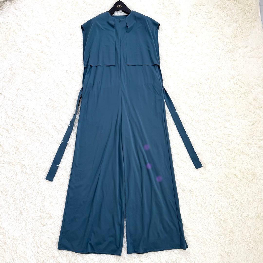 アドーア　ドライタッチスムース　オールインワンピース　ブルー　ケープ　M相当