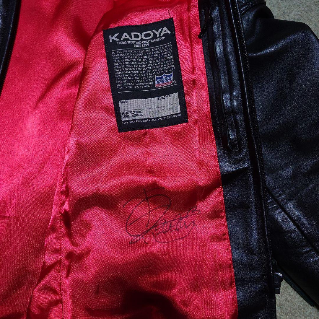 KADOYA K's Leather ブラックレザーライダースジャケット 3L