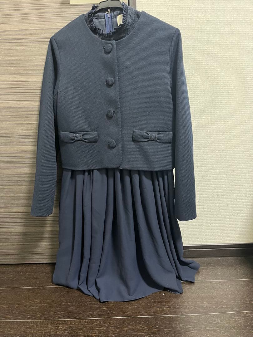 値下げ！小学校卒業式組曲ワンピース160ポムポネットジャケット（L）