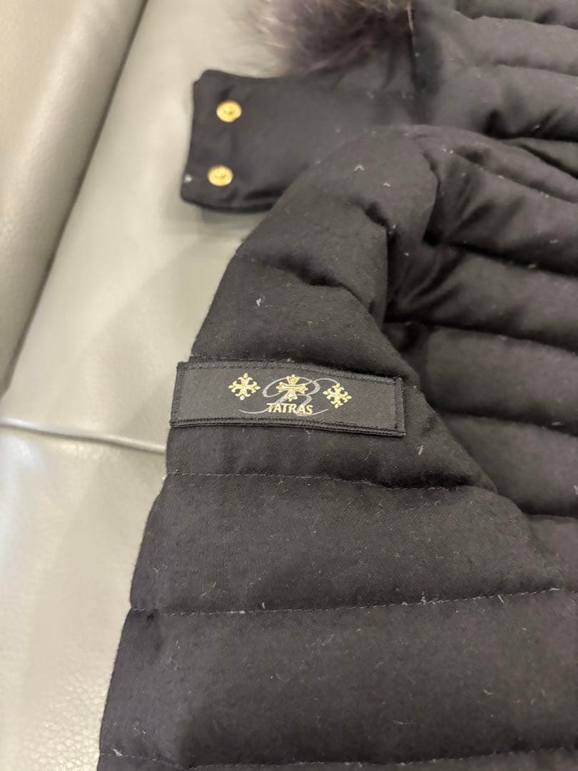 【タトラス Rライン】CIMA ダウンコート シルク混 ウール 黒 サイズ1
