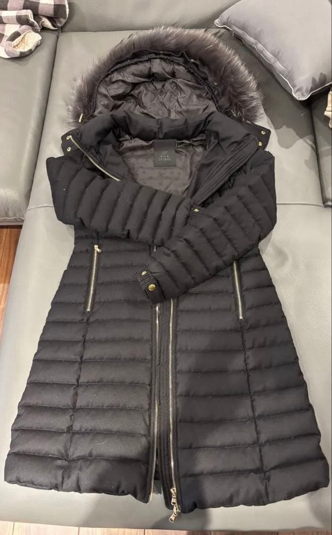 【タトラス Rライン】CIMA ダウンコート シルク混 ウール 黒 サイズ1