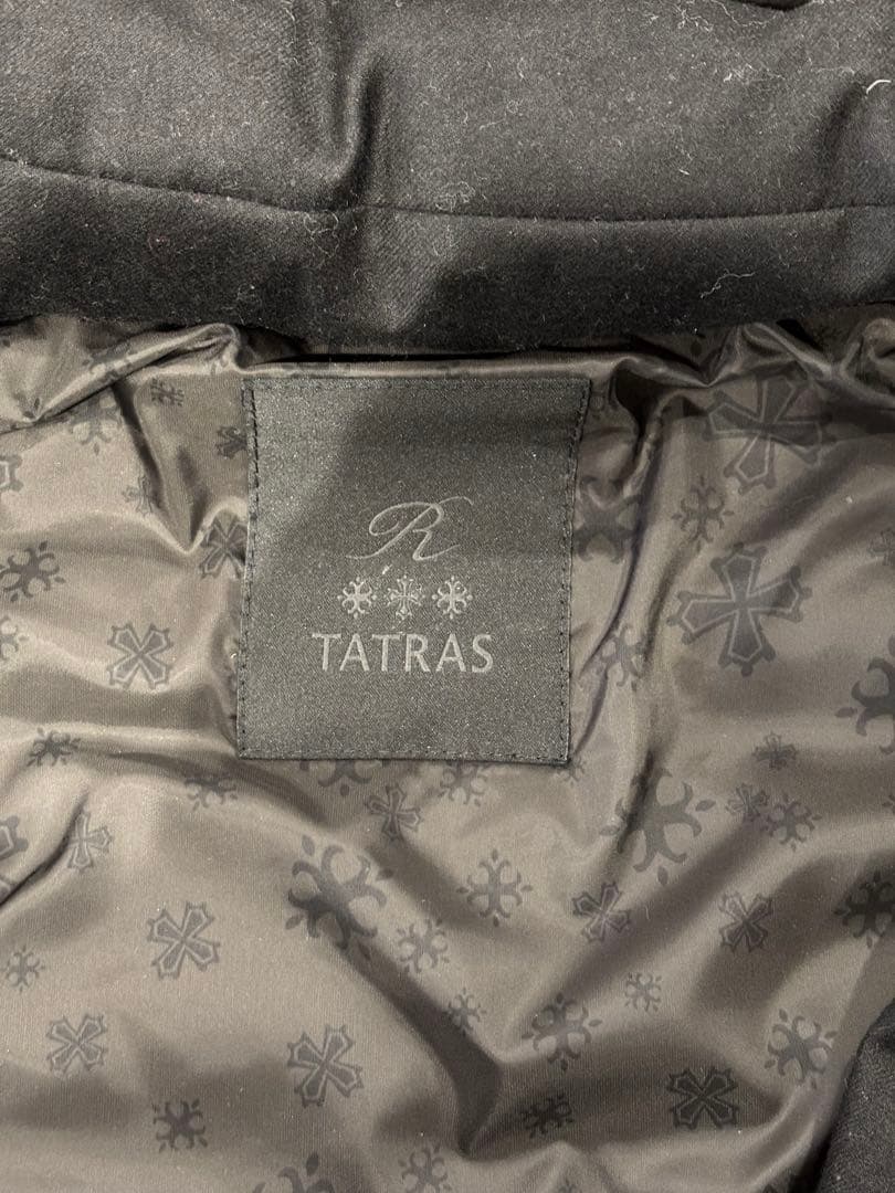 【タトラス Rライン】CIMA ダウンコート シルク混 ウール 黒 サイズ1