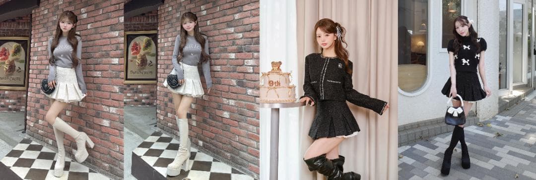 ダーリッチ darich スパンコールツイードジャケット BLK ブラック