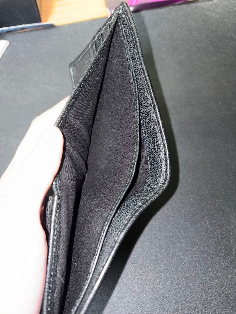 【良品】DIESEL ディーゼル 黒 レザー 二つ折り財布