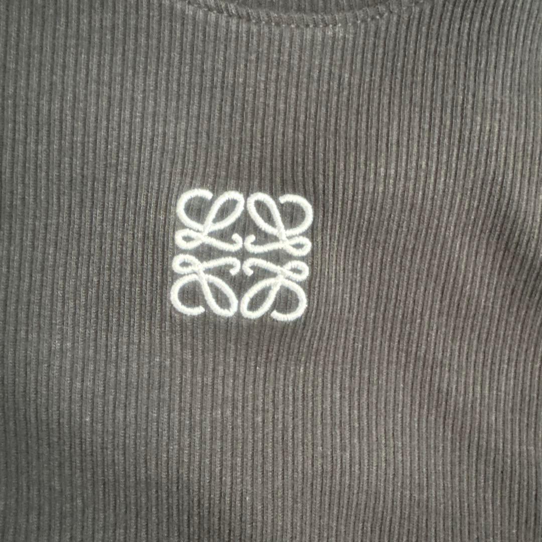 LOEWE ブラック クロップドタンクトップ