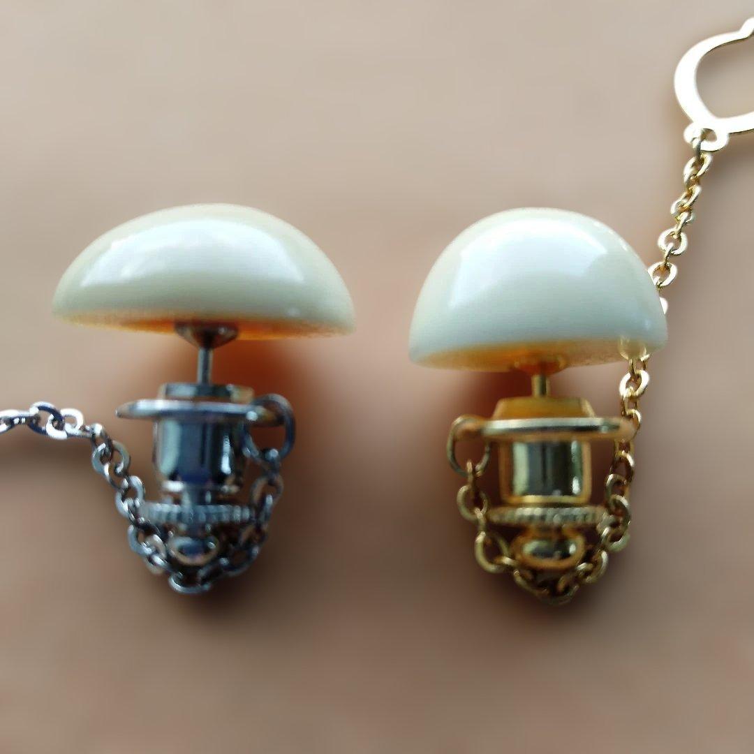 鯨歯　マッコウクジラ　牙玉 ネクタイピン　ドーム型　10個セット（箱なし）