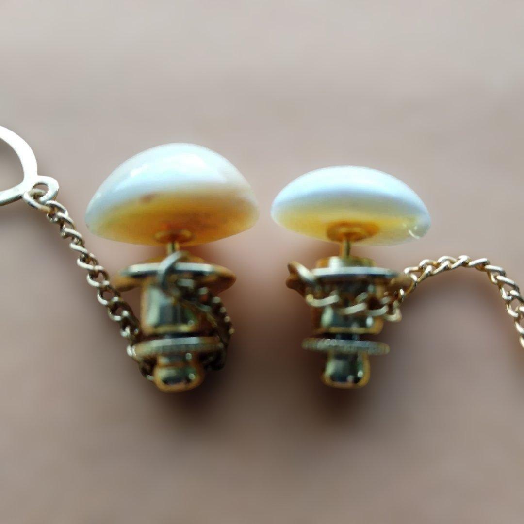 鯨歯　マッコウクジラ　牙玉 ネクタイピン　ドーム型　10個セット（箱なし）