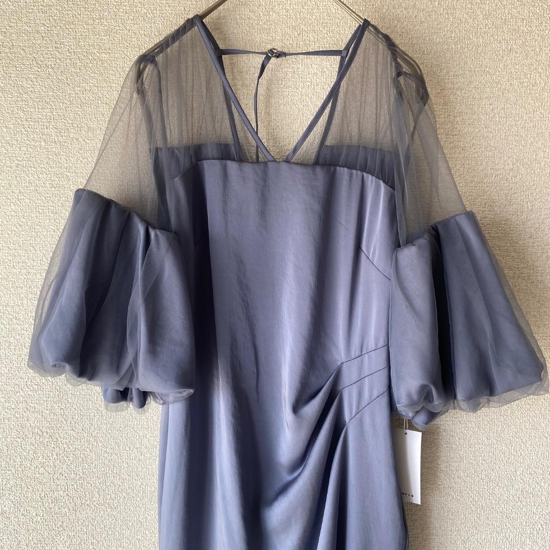 タグ付き　FRAY I.D フレイアイディー チュールコンビパフスリーブドレス