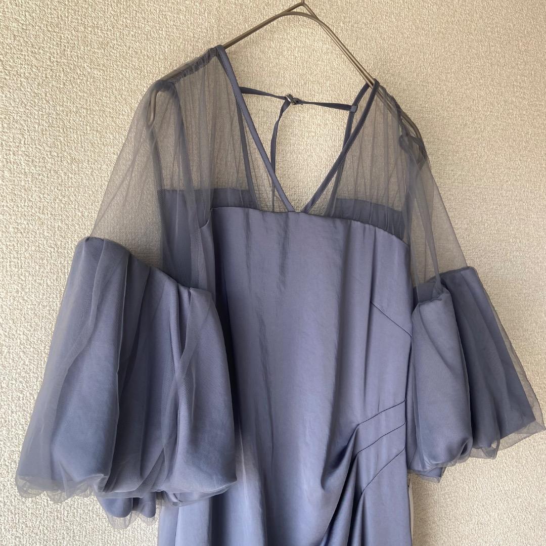 タグ付き　FRAY I.D フレイアイディー チュールコンビパフスリーブドレス