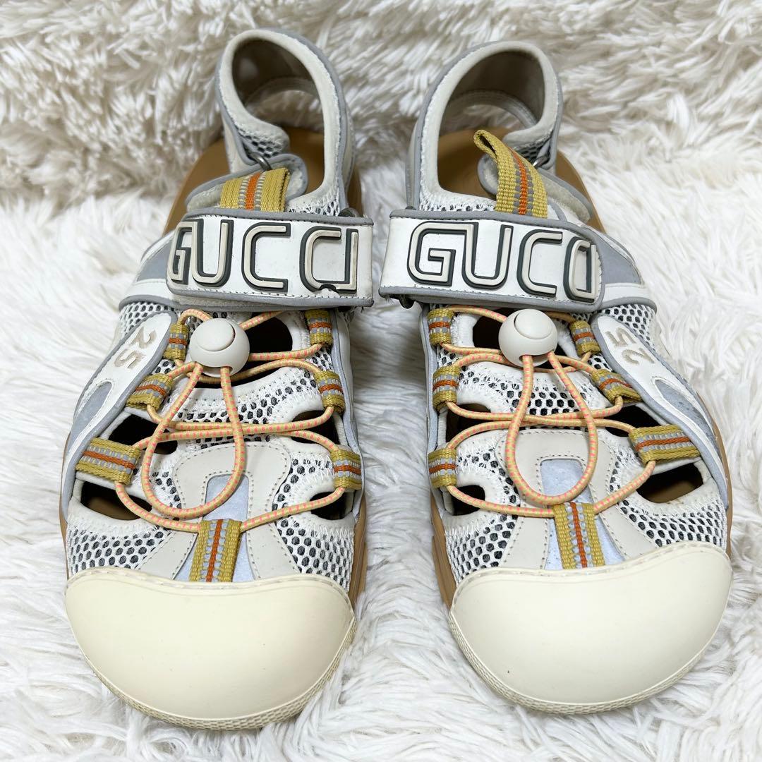 【良品】GUCCI グッチ ロゴ スポーツサンダル