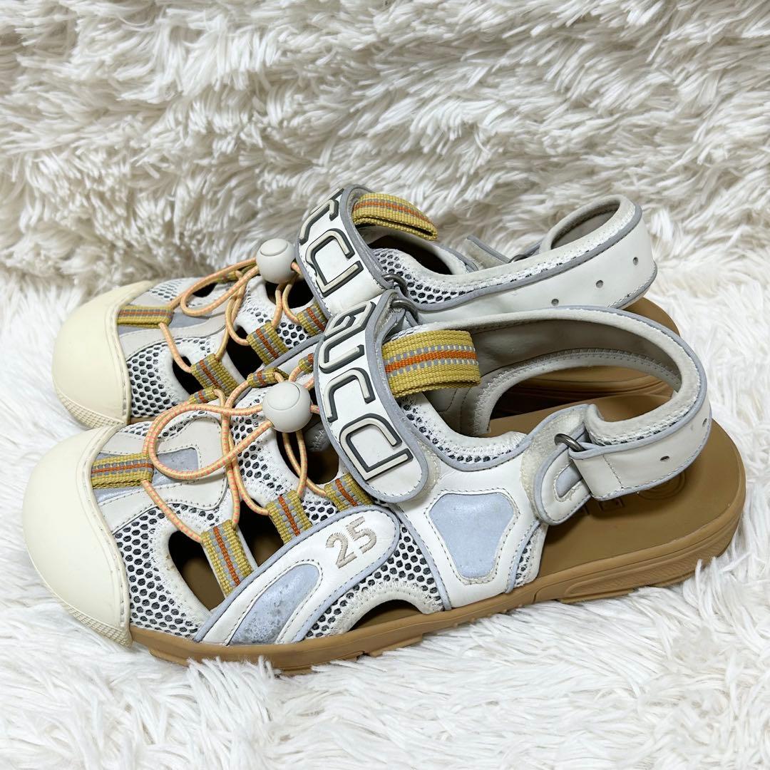 【良品】GUCCI グッチ ロゴ スポーツサンダル