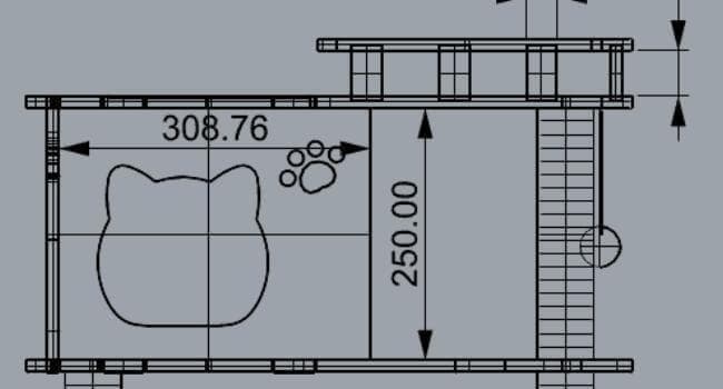 天空の キャットタワー 木製 宇宙船　展望台　多頭飼い 大型 168cm