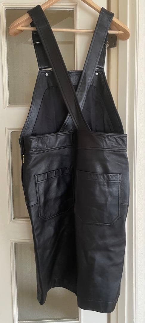 美品 drawer 上質レザー サロペット ジャンパー スカート 38 レア