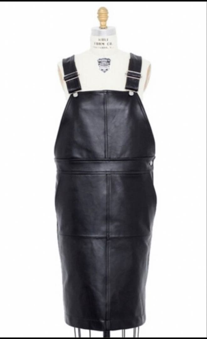 美品 drawer 上質レザー サロペット ジャンパー スカート 38 レア