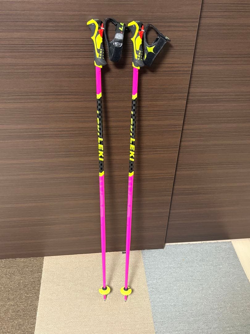 LEKI スキー用ストック ピンク/黒/黄