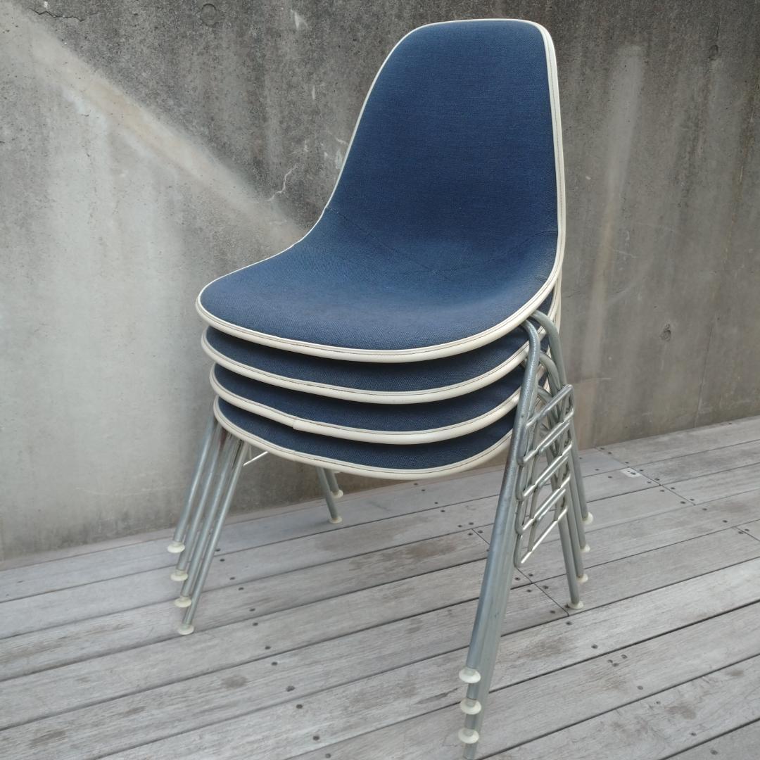 【4脚セット】イームズ サイドシェルチェア（ファブリック）