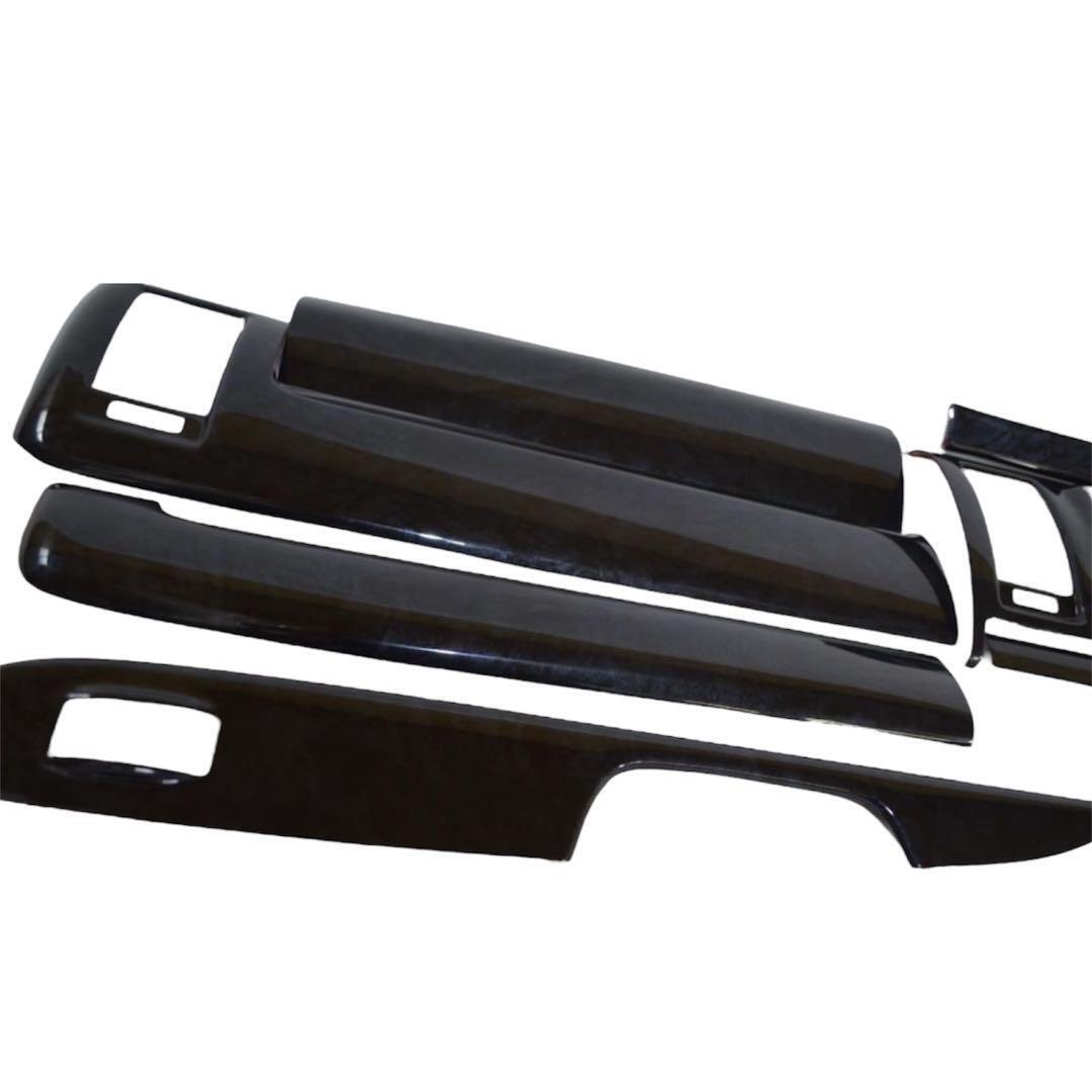 ハイエース 200系 標準 1型　2型 3D インテリアパネル 黒木目調　18P