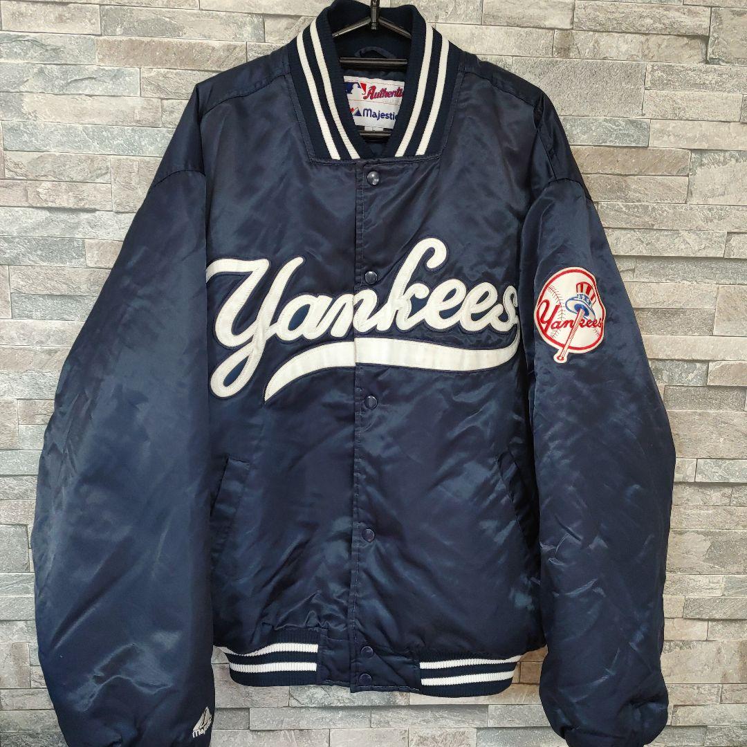 Yankees Majestic スタジャン Lサイズ ネイビー
