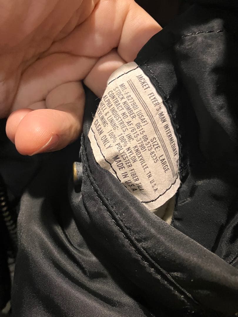 MA-1 ブラックジャケット オレンジ内側