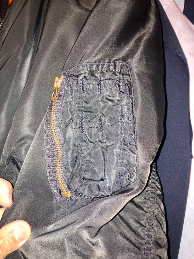 MA-1 ブラックジャケット オレンジ内側