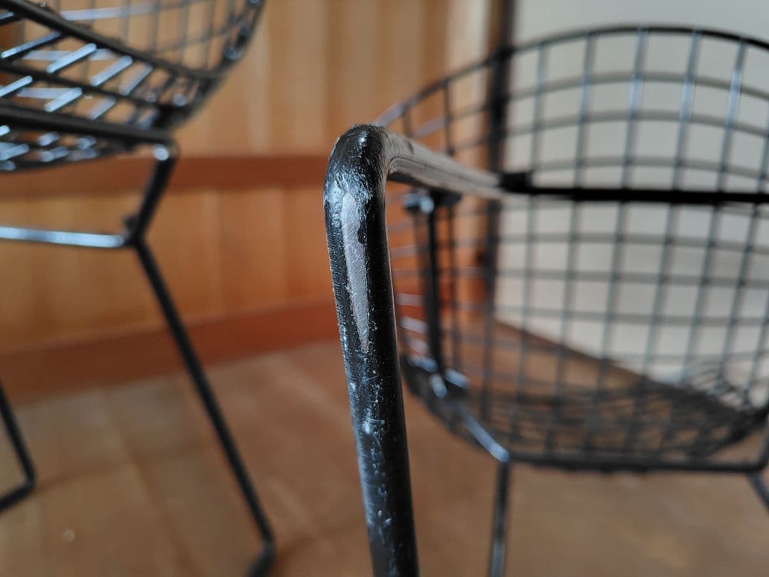 【ヴィンテージ】ハリーベルトイヤ　ワイヤーチェア　２脚