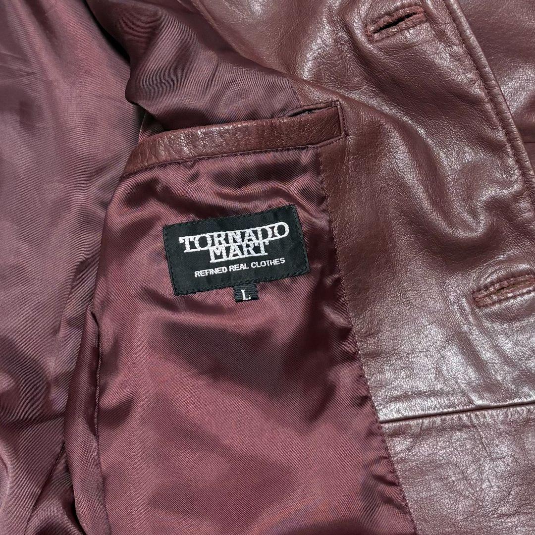 極美品✨ Lサイズ トルネードマート 牛革 チェスターコート 希少 ボルドー