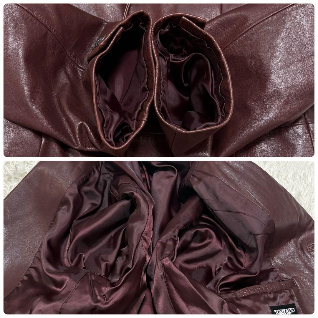 極美品✨ Lサイズ トルネードマート 牛革 チェスターコート 希少 ボルドー