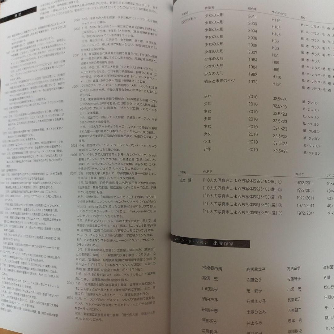 ハンスベルメール　イマージュの解剖学➕四谷シモンとエコールドシモンご署名入り図録