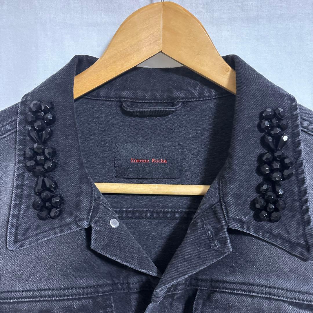 Simone Rocha ブラックデニムジャケット