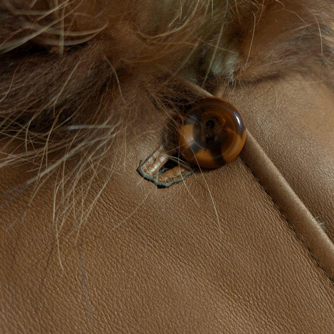 バルマン／高級ラムスキン ムートンコート リバーシブル シルバーフォックス 羊革