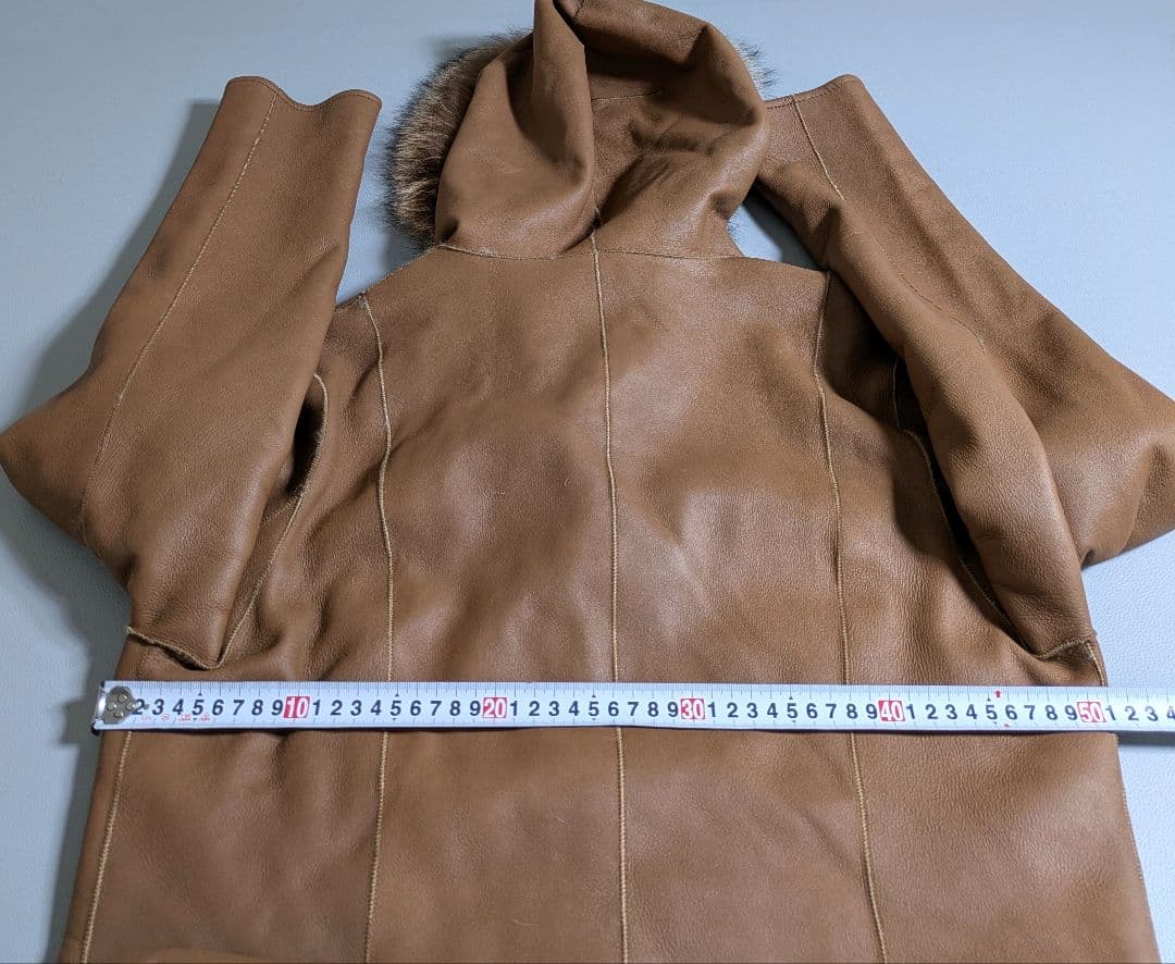 バルマン／高級ラムスキン ムートンコート リバーシブル シルバーフォックス 羊革