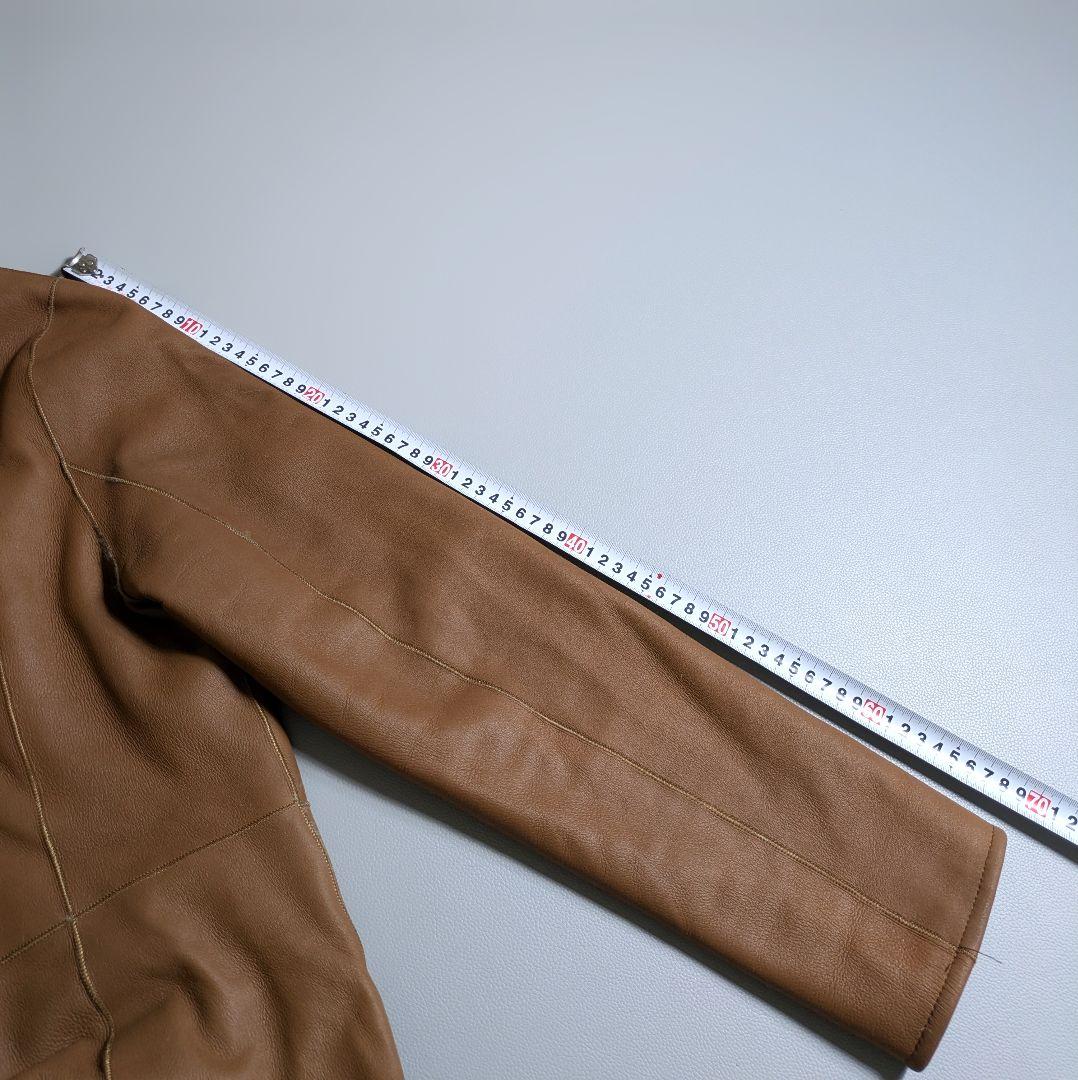 バルマン／高級ラムスキン ムートンコート リバーシブル シルバーフォックス 羊革