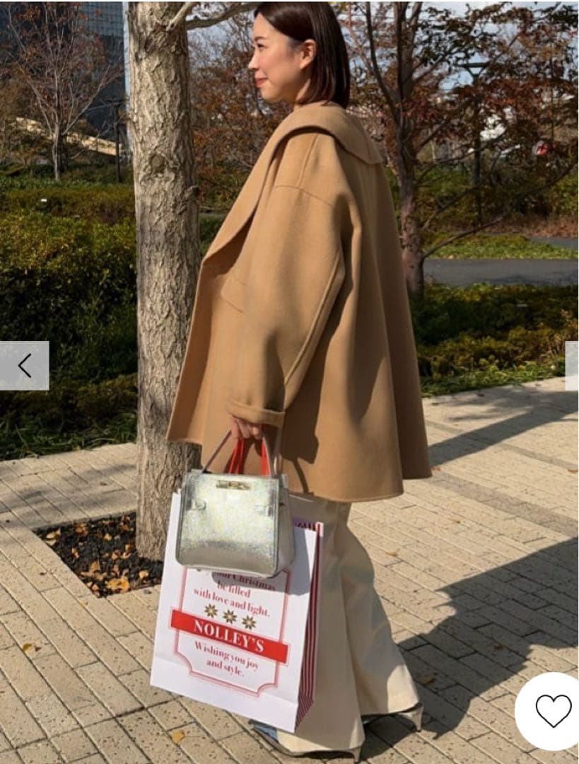 新品同様NOLLEY'S sophi SUPER140リバーショールコート36