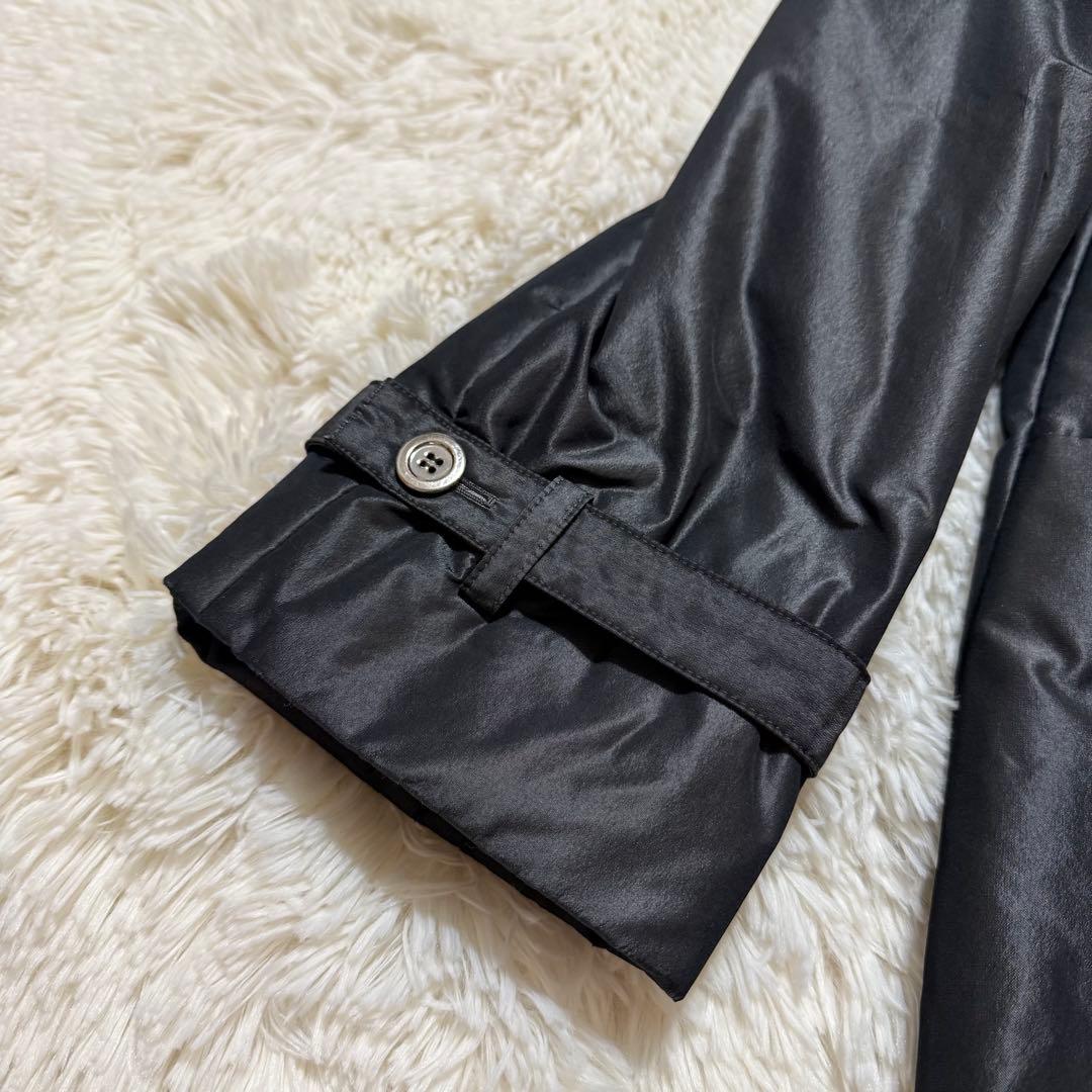 Leilian ブラック ロングコート　17号＋サイズ　Aライン　大きいサイズ