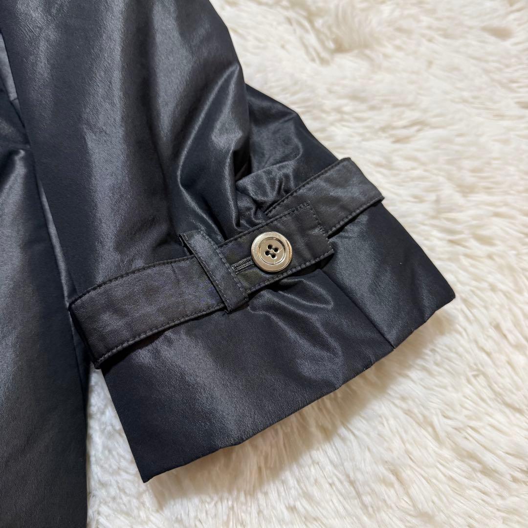 Leilian ブラック ロングコート　17号＋サイズ　Aライン　大きいサイズ