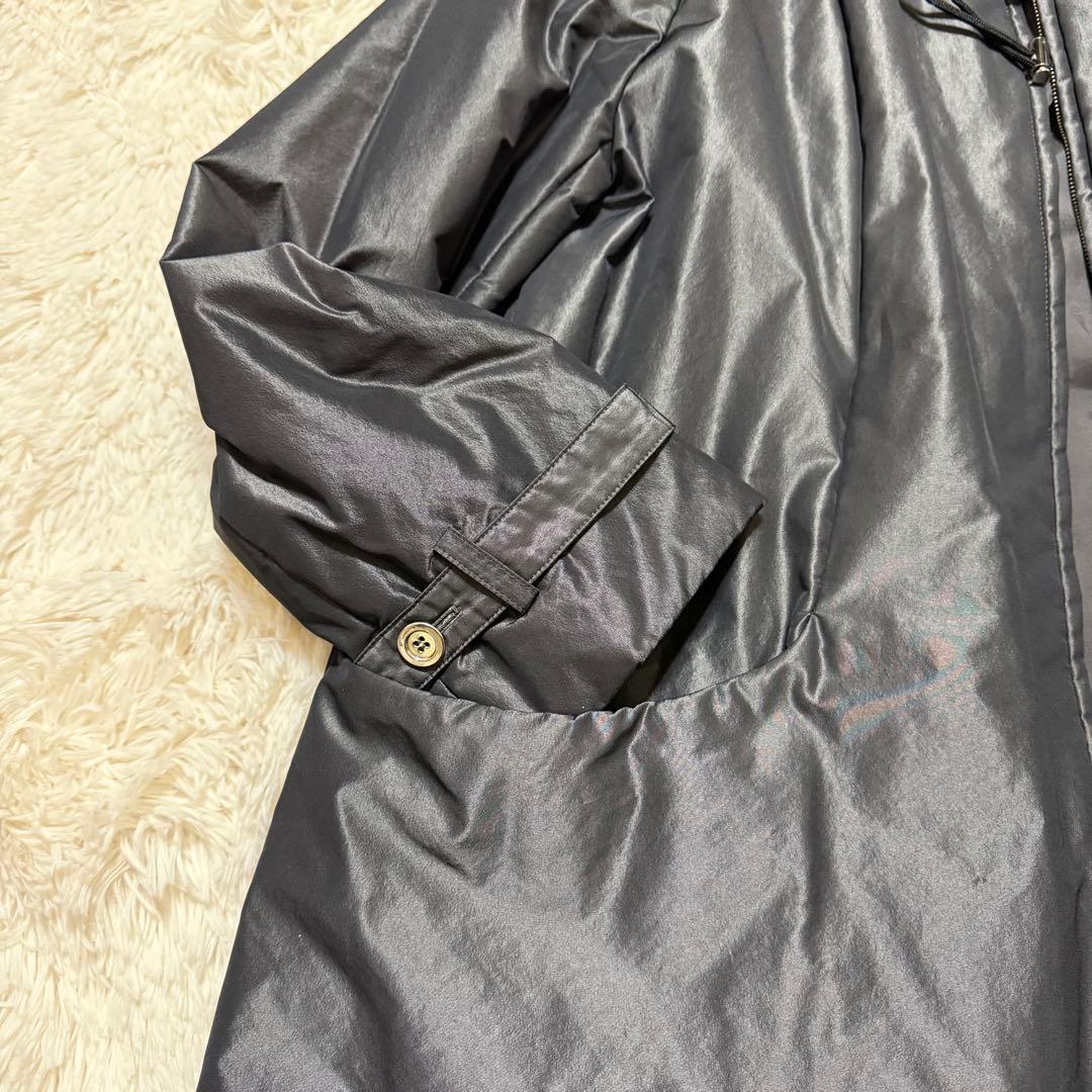 Leilian ブラック ロングコート　17号＋サイズ　Aライン　大きいサイズ