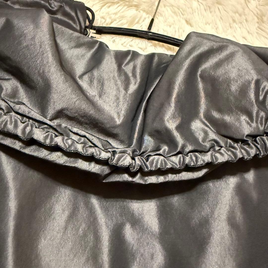 Leilian ブラック ロングコート　17号＋サイズ　Aライン　大きいサイズ