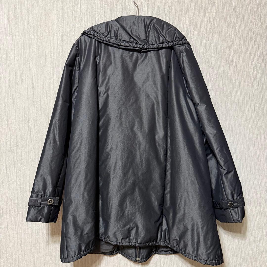 Leilian ブラック ロングコート　17号＋サイズ　Aライン　大きいサイズ