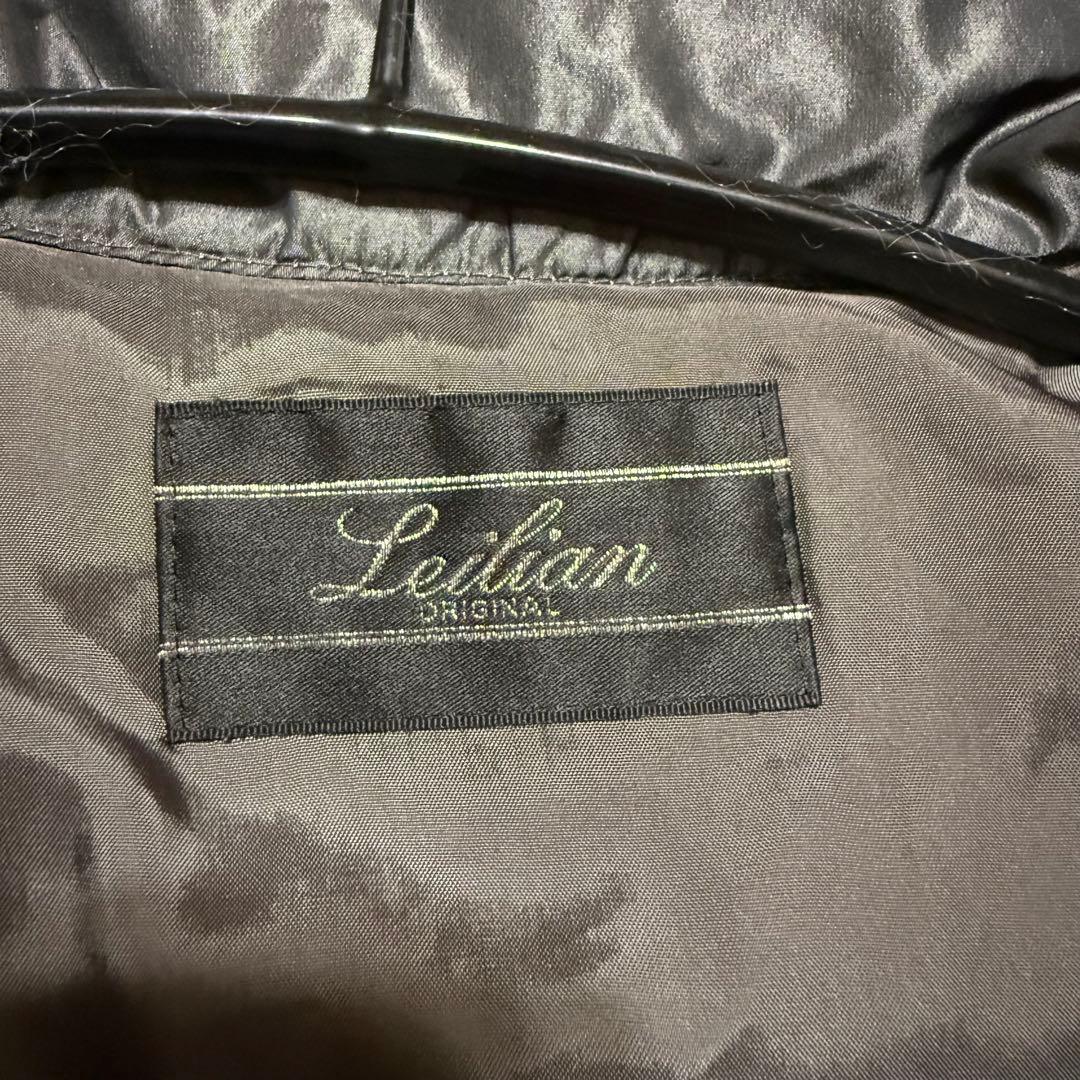 Leilian ブラック ロングコート　17号＋サイズ　Aライン　大きいサイズ