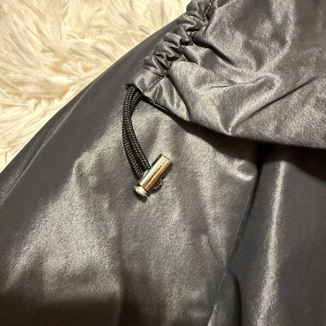 Leilian ブラック ロングコート　17号＋サイズ　Aライン　大きいサイズ