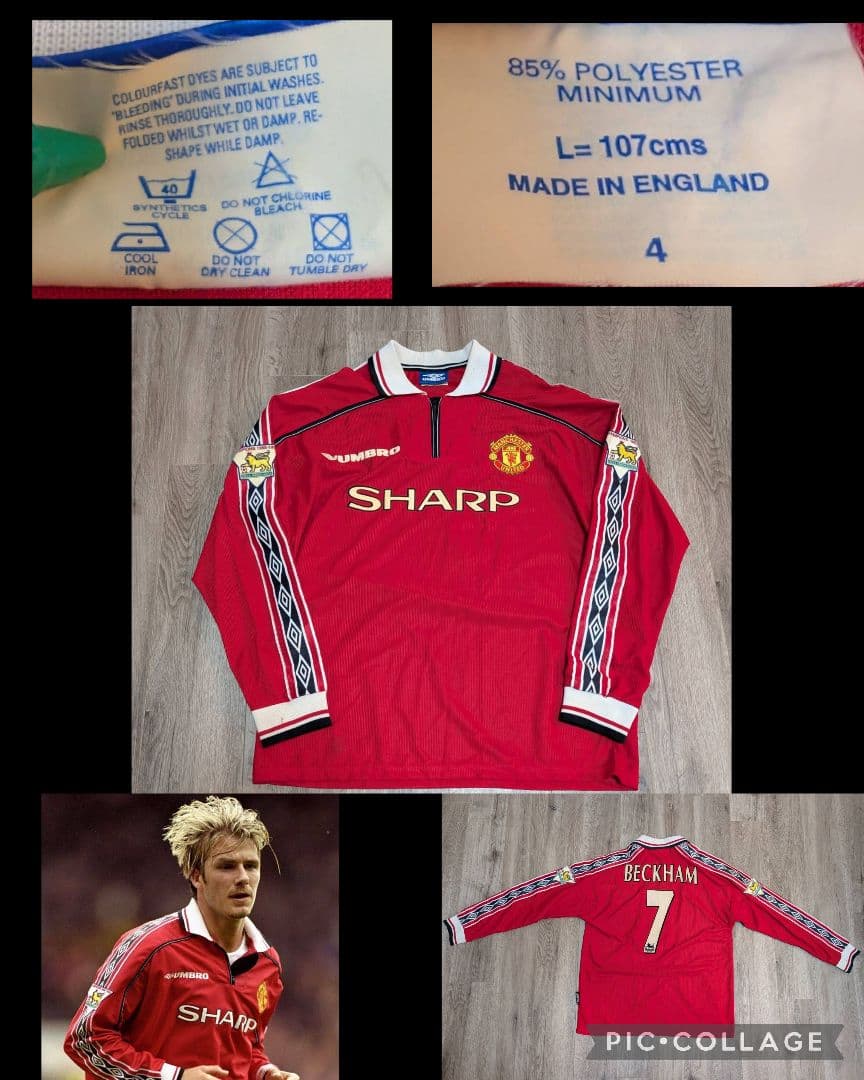 伝説【トレブル 達成】UMBRO マンチェスターユナイテッド長袖UF英国製