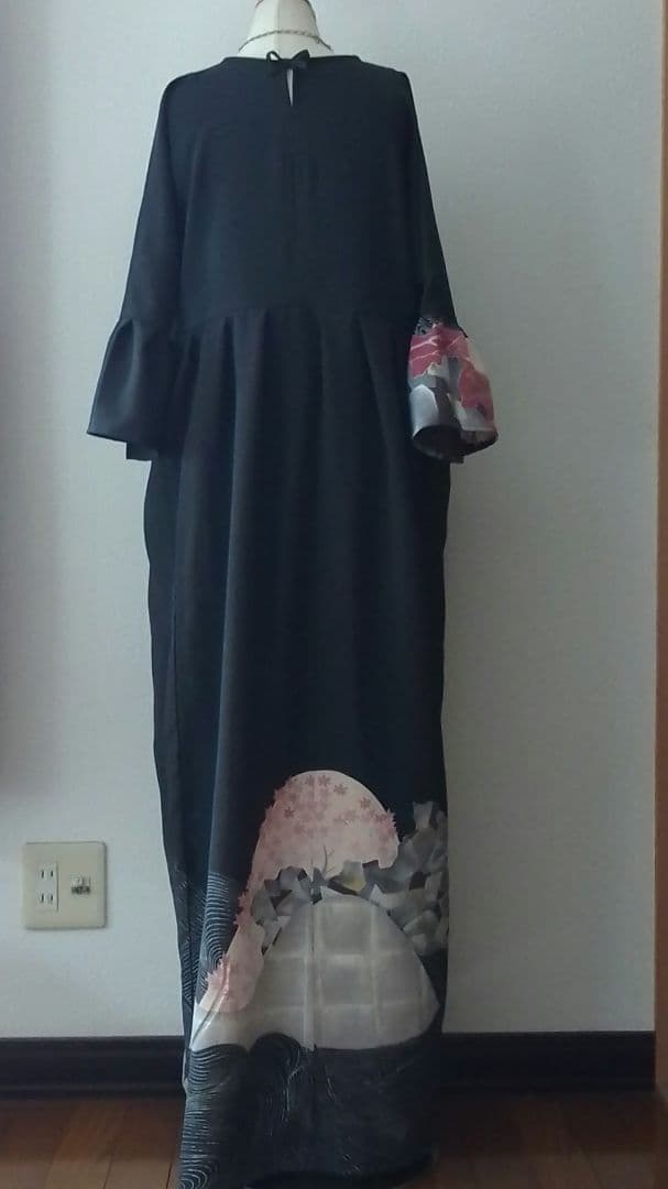 着物リメイクワンピース留袖ドレス春山
