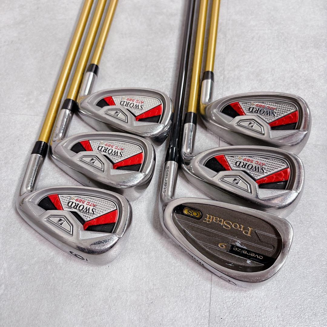 V821 SWORD 他 メンズ ゴルフクラブ フルセット 12点 エナメル 青