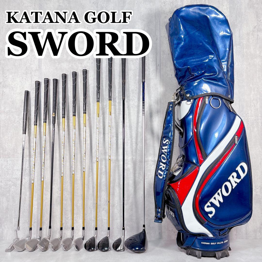 V821 SWORD 他 メンズ ゴルフクラブ フルセット 12点 エナメル 青