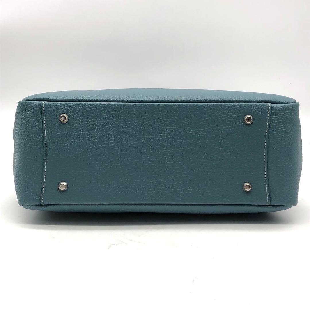 ✨極美品✨傳濱野 トートバッグ ミーティア 皇室御用達 レザー セピアブルー