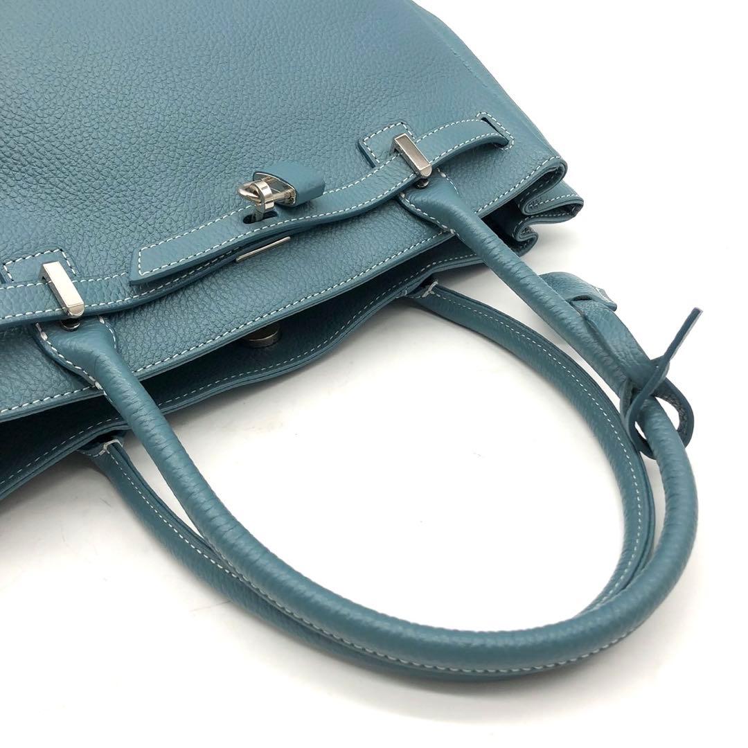 ✨極美品✨傳濱野 トートバッグ ミーティア 皇室御用達 レザー セピアブルー