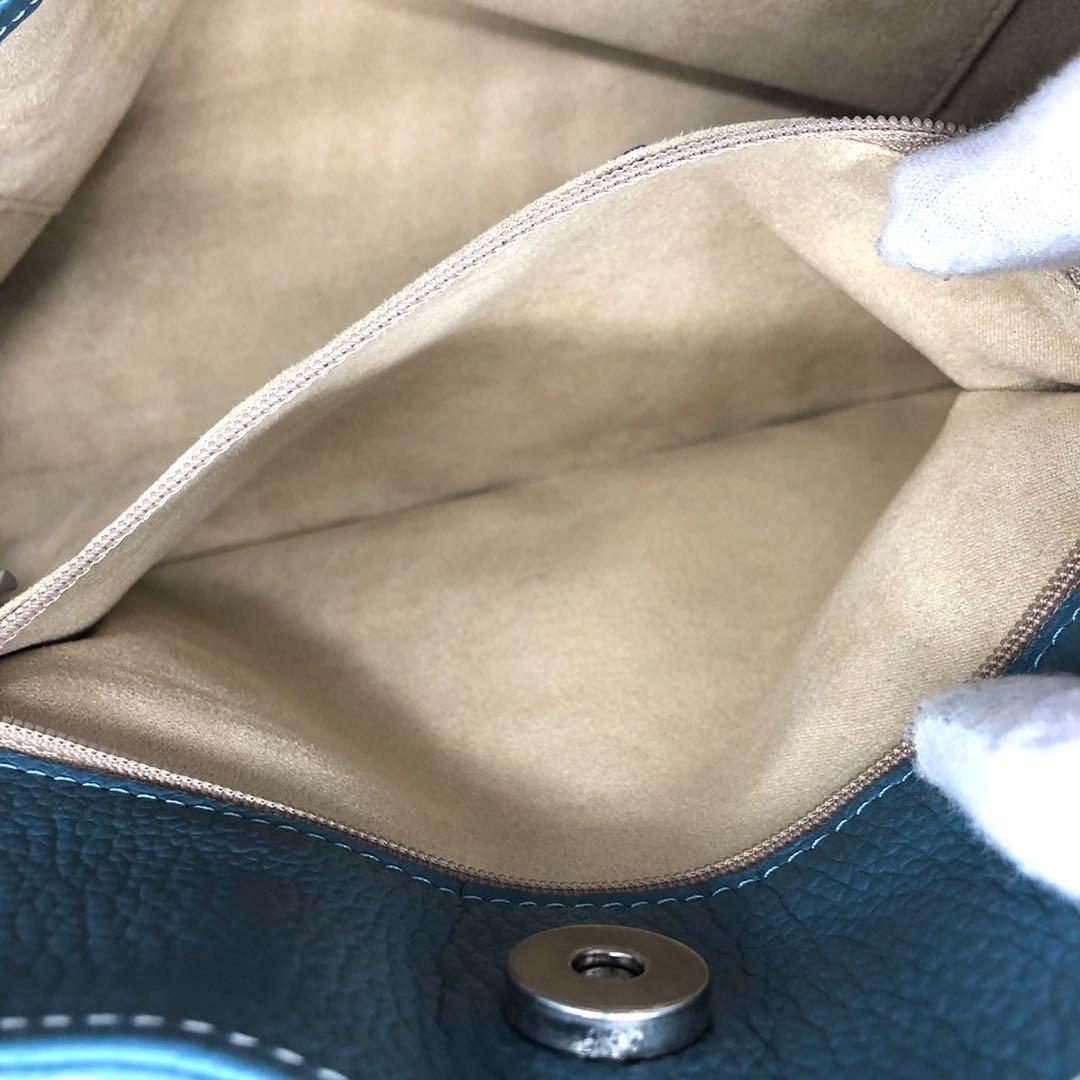 ✨極美品✨傳濱野 トートバッグ ミーティア 皇室御用達 レザー セピアブルー
