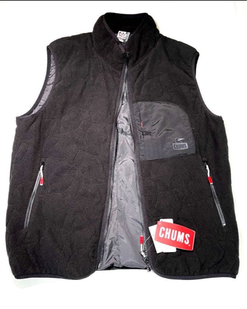 新品タグ付き【CHUMS 】S サイズ◇Booby Stitch フリースベスト