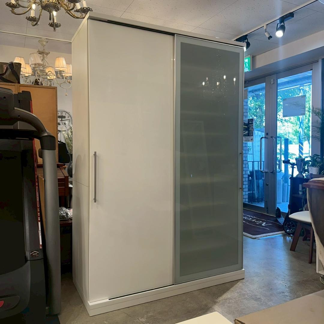 iΦ KEYUCA 食器棚 キッチンボード ホワイト 幅132 高さ200